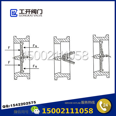 H76X對夾止回閥結(jié)構(gòu)圖 H76X對夾止回閥結(jié)構(gòu)圖