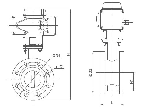 IP68防水型電動(dòng)蝶閥結(jié)構(gòu)尺寸 IP68防水型電動(dòng)蝶閥結(jié)構(gòu)尺寸